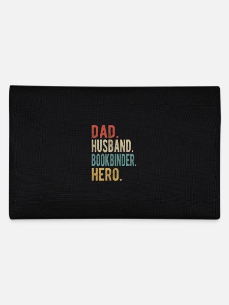 Bookbinder Dad Husband Hero - Pencil Case - black - Back