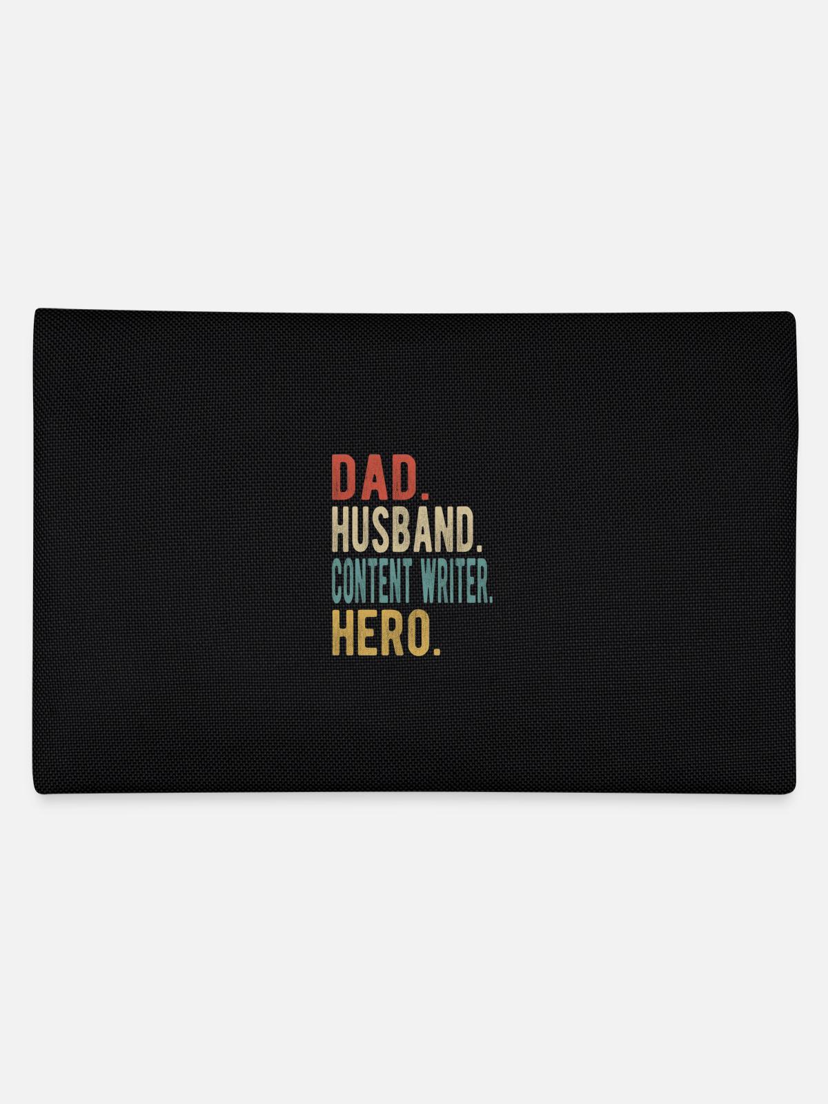 Content Writer Papa Ehemann Held - Federtasche - Schwarz - Hinten