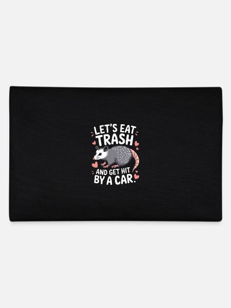 Opossum Possum Animal - Pencil Case - black - Back