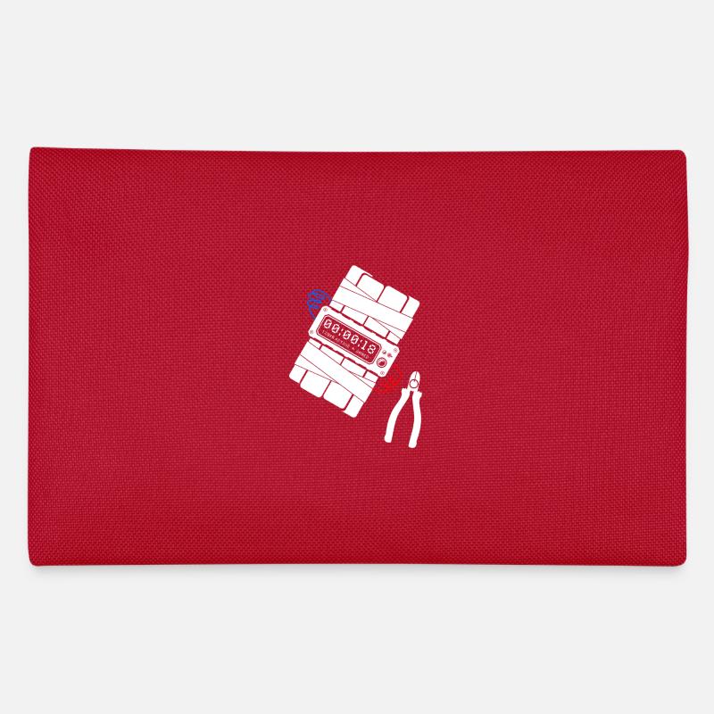 Bombe - Zange - Draht - blau & rot Federtasche