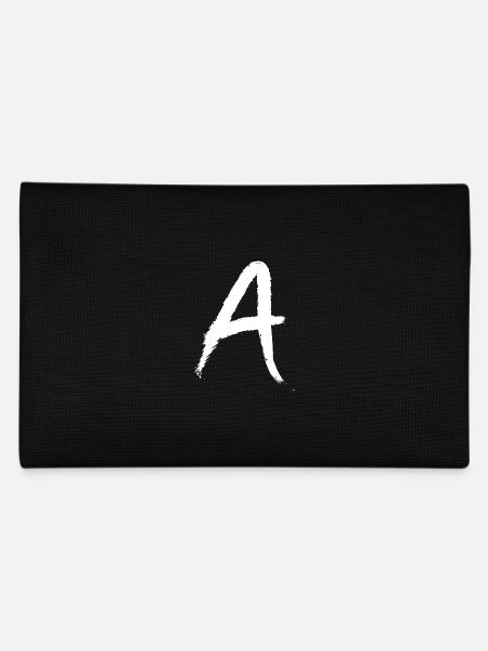 Buchstabe A neue Variante Anfangsbuchstabe - Federtasche - Schwarz - Hinten
