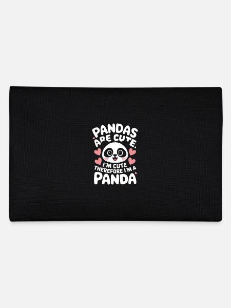 Panda Bear Panda Animal Pandas - Pencil Case - black - Back