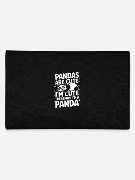 Panda Bear Panda Animal Pandas - Pencil Case - black - Back