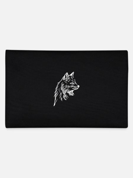 Vintage Fox Face - Pencil Case - black - Back