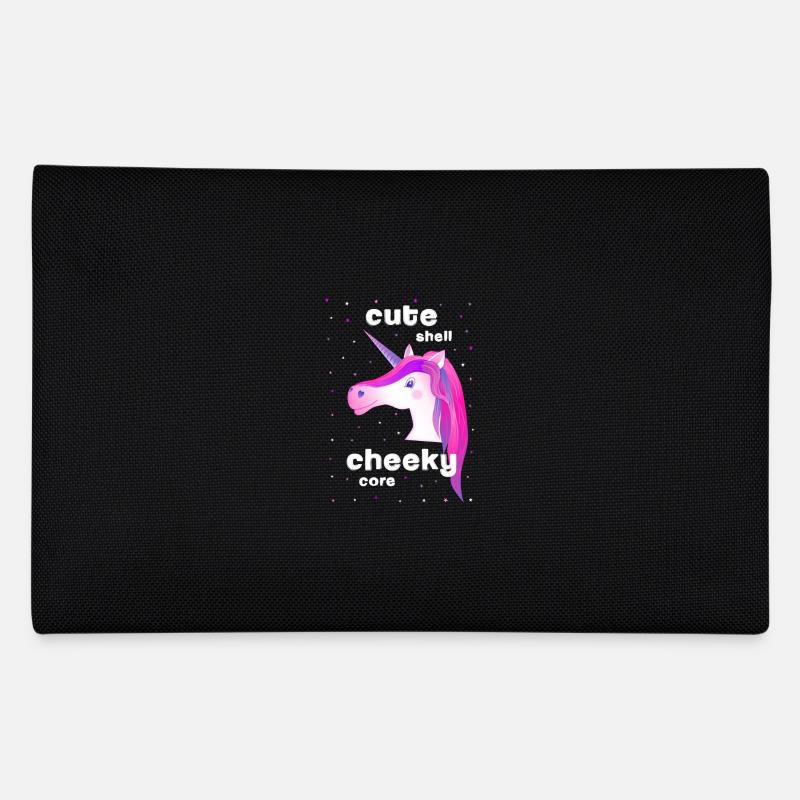 licorne rose mignonne effrontée - Trousse - noir