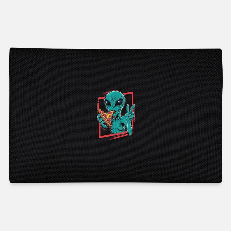 Alien Enjoys Pizza and Peace Pencil Case