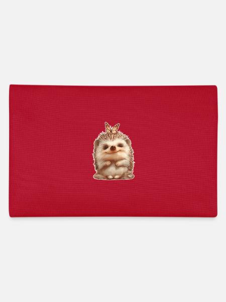 Hérisson avec papillon - Trousse - rouge - Dos