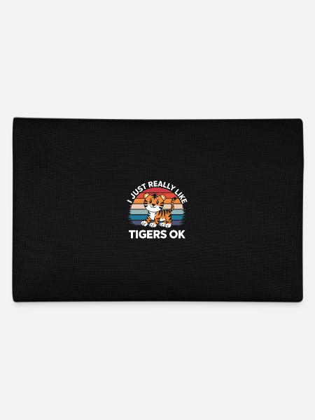 Tiger Animal Zoo Wild Animal - Pencil Case - black - Back