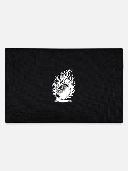 Football in flames and fire - Pencil Case - black - Back