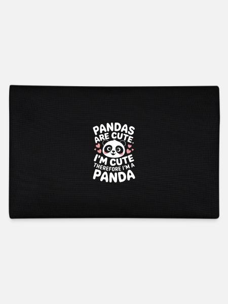 Panda Bear Panda Animal Pandas - Pencil Case - black - Back