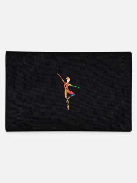 tanzende Ballerina in vielen leuchtenden Farben - Federtasche - Schwarz - Hinten