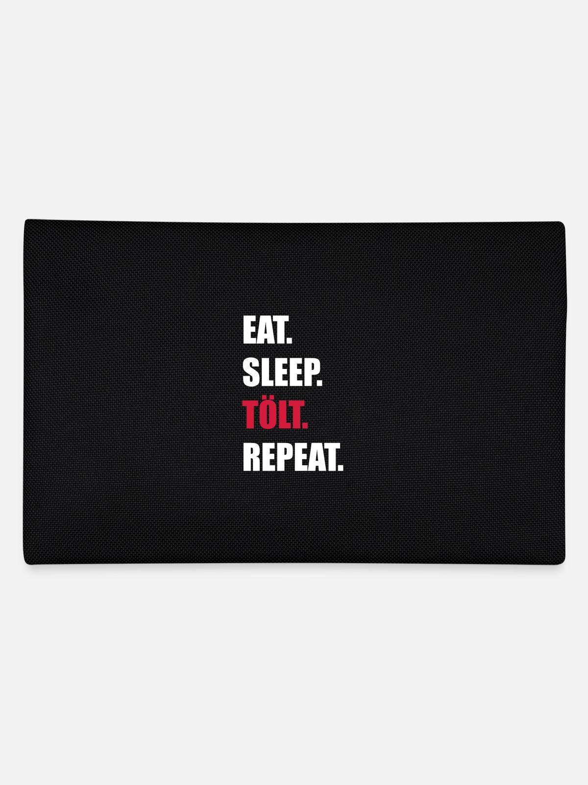eat sleep tölt - Pencil Case - black - Back