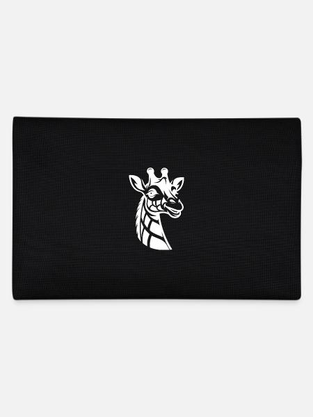 Portrait d’une girafe aux yeux drôles - Trousse - noir - Dos