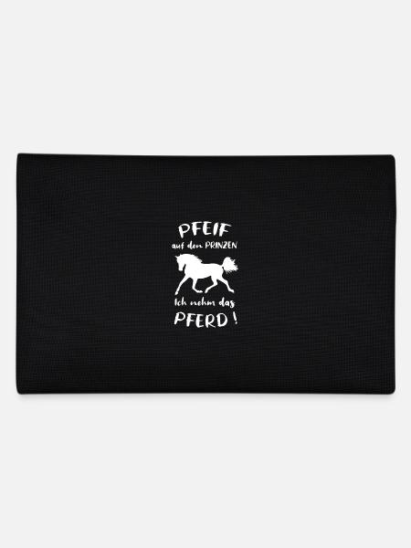 Pfeif auf den Prinzen, Ich nehm das Pferd, Spruch - Federtasche - Schwarz - Hinten