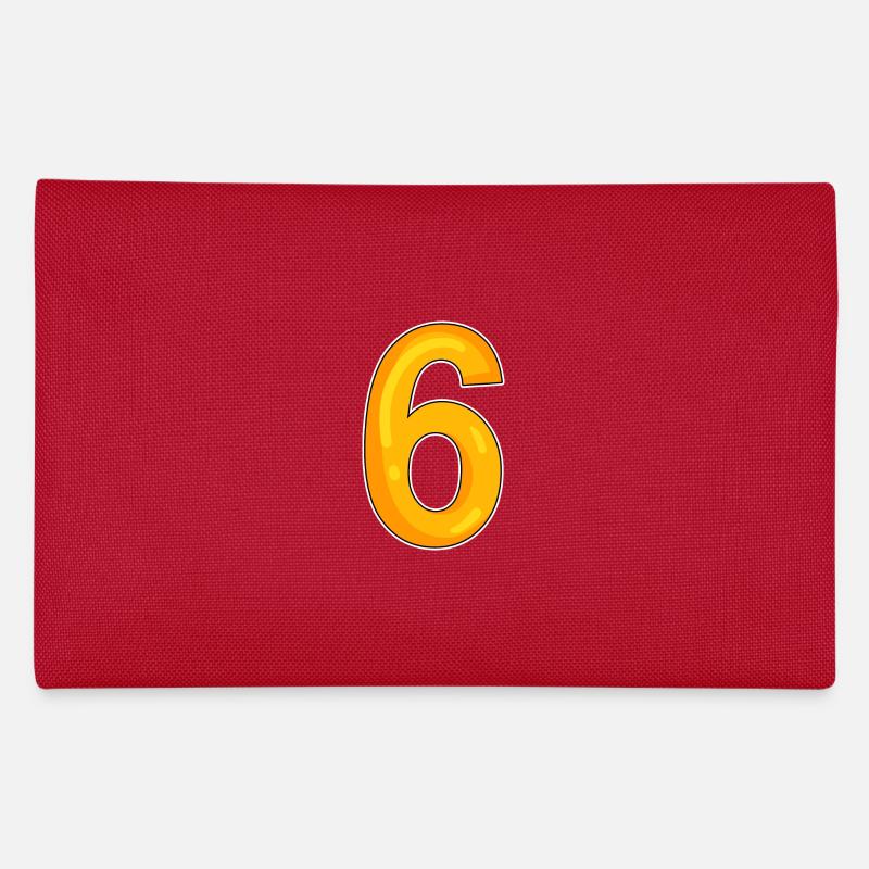 Zahl 6 Nummer Federtasche
