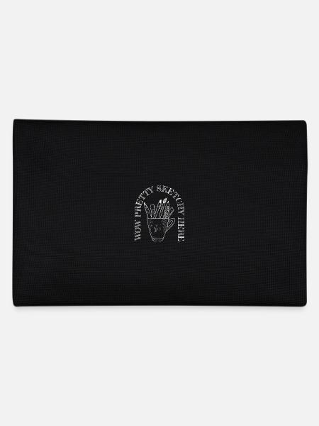 Funny Art Painter Wow Pretty Sketchy Here Gift - Pencil Case - black - Back