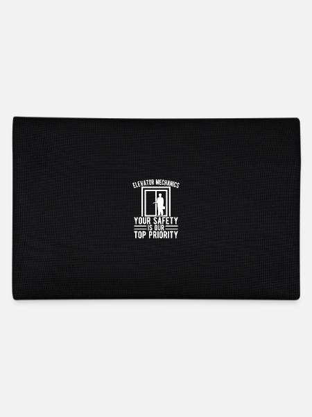 Funny Elevator Mechanic Your Safety Top Priority - Pencil Case - black - Back