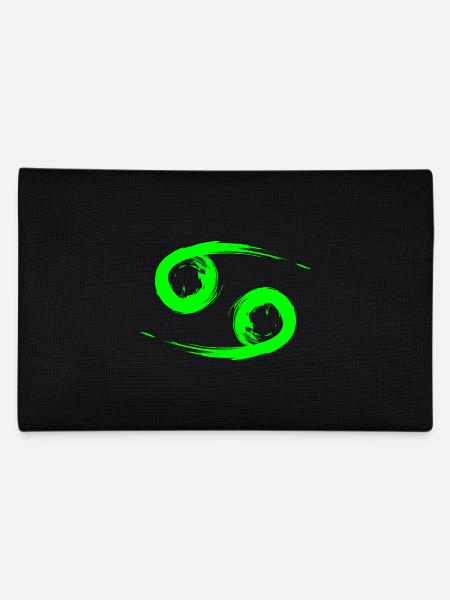 Krebs Cancer Sternzeichen Design Symbol Grün - Federtasche - Schwarz - Hinten