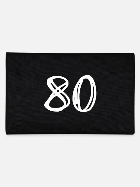 80 JAHRE. 80-JÄHRIGES JUBILÄUM. GEBURTSTAG 80 JAHRE. 80 - Federtasche - Schwarz - Hinten