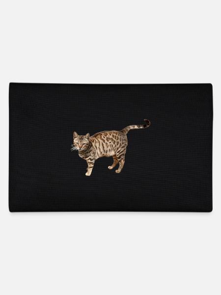 Bengalkatze, Asiatische Leopard Katze, Hauskatze - Federtasche - Schwarz - Hinten