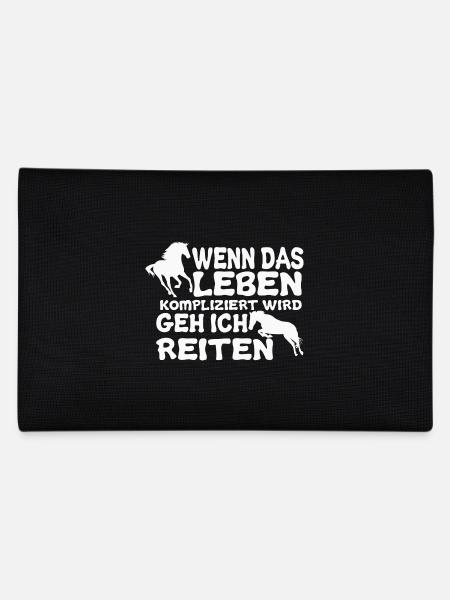 Wenn das Leben kompliziert wird geh ich reiten - Federtasche - Schwarz - Hinten