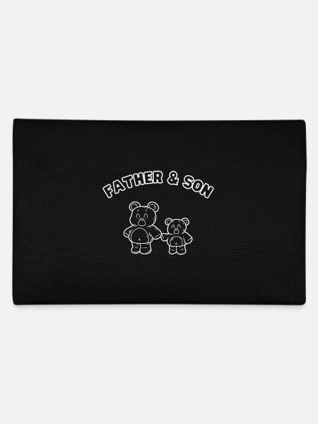 Bear Family Father & Son White - Federtasche - Schwarz - Hinten