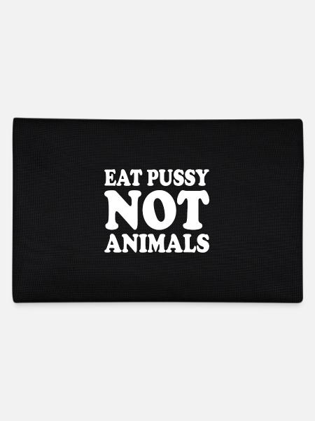 Eat pussy not animals - Federtasche - Schwarz - Hinten