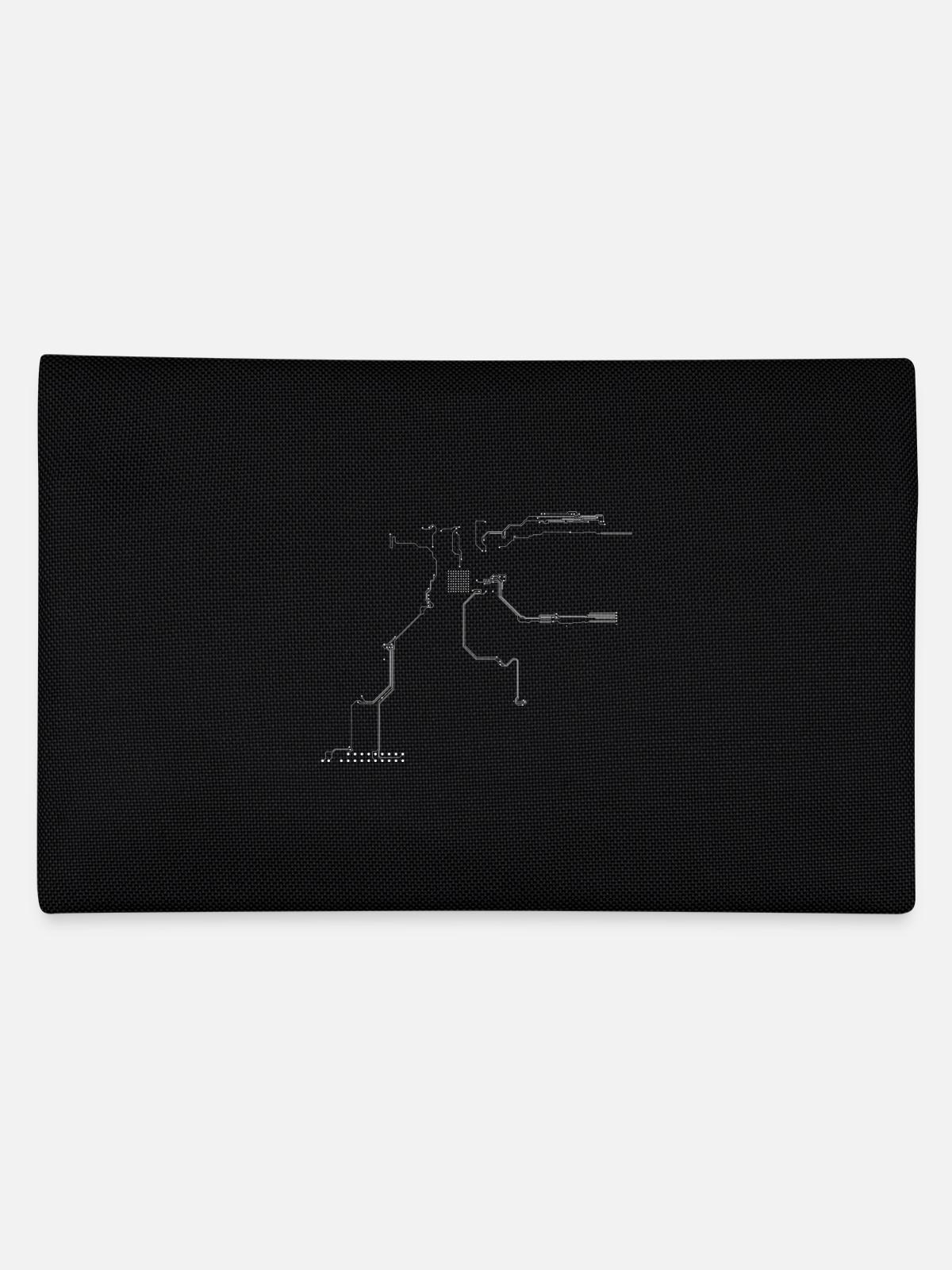 Interconnects in white - Pencil Case - black - Back