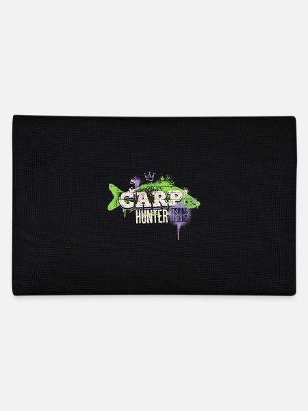 Carp Carp Hunter Fishing Angler Fish Graffiti - Pencil Case - black - Back