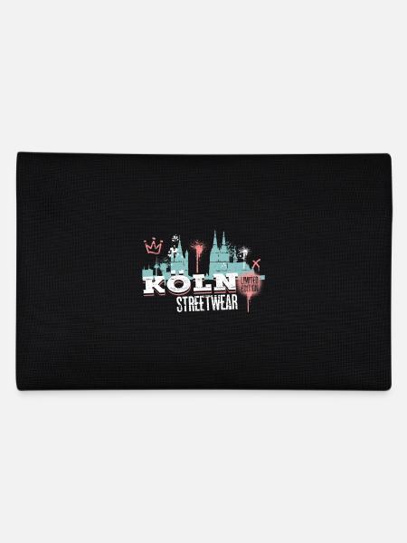 Cologne Skyline Ville Allemagne Cologne Graffiti - Trousse - noir - Dos