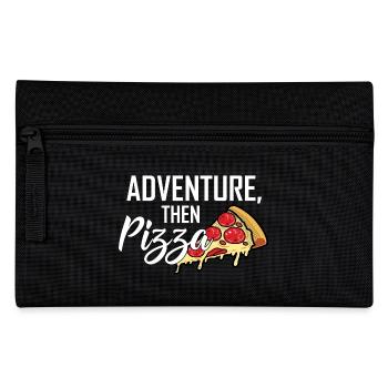 Aventure, Puis Pizza - Trousse - noir - Devant