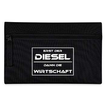 Diesel Fahrverbot Wirtschaft - Federtasche - Schwarz - Vorne