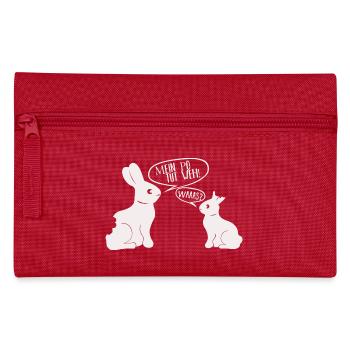 Hase mein Po tut weh! Oster Geschenk Hasi - Federtasche - Rot - Vorne