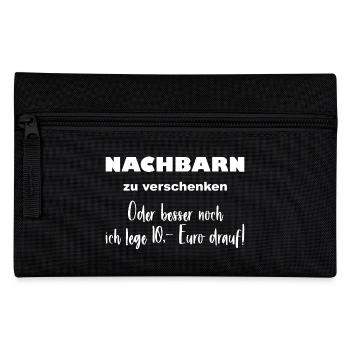 Nachbarschaft - Nachbarn zu verschenken - Federtasche - Schwarz - Vorne