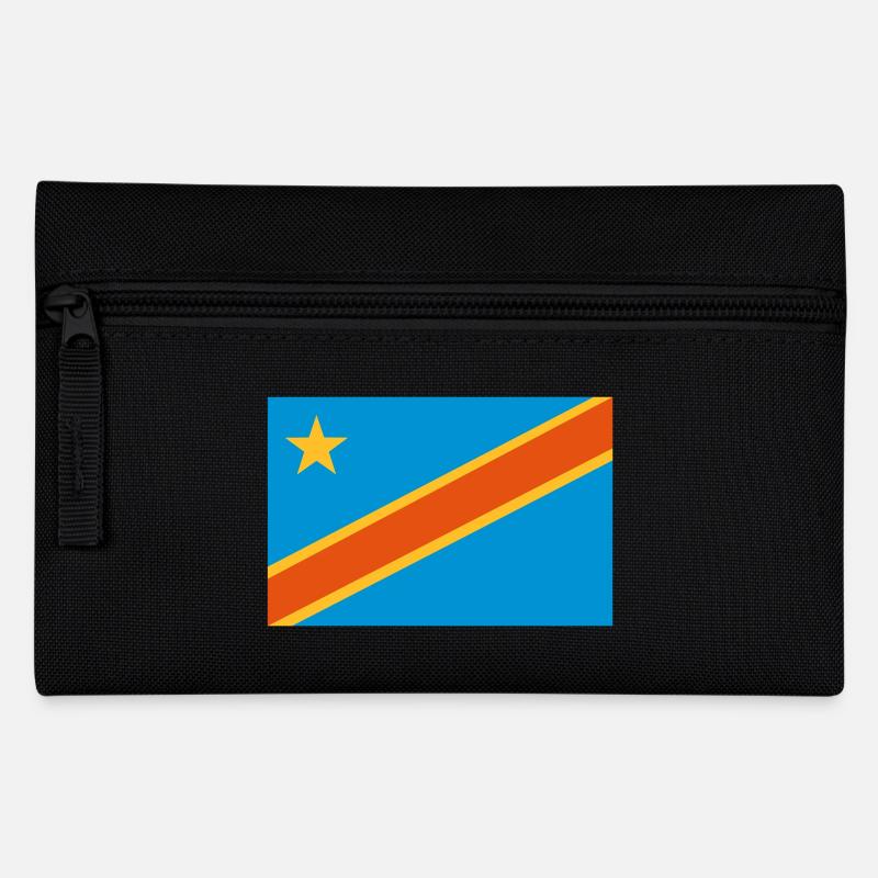 drapeau Congo Kinshasa - Congo flag - Trousse - noir