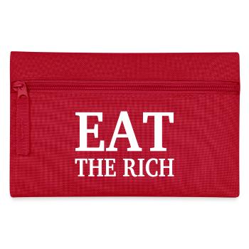EAT THE RICH - Trousse - rouge - Devant