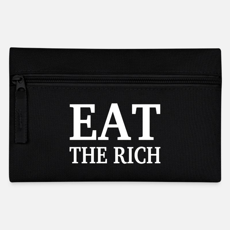 EAT THE RICH - Federtasche - Schwarz