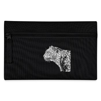 leopard - Federtasche - Schwarz - Vorne