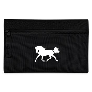 Silhouette de cheval blanc - Trousse - noir - Devant