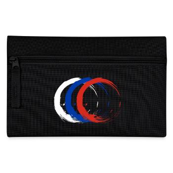Circle brush flag russia flag colors vector - Pencil Case - black - Front