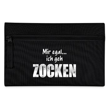 Mir egal... ich geh ZOCKEN - Federtasche - Schwarz - Vorne