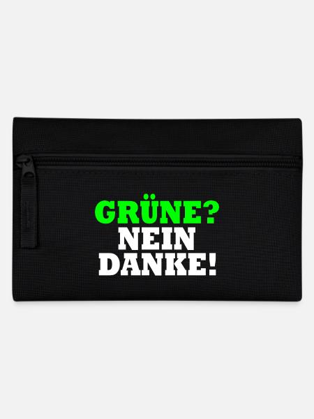 Grüne Nein Danke - Federtasche - Schwarz