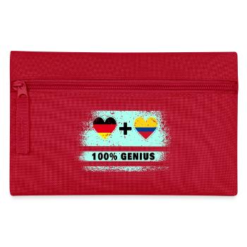 Deutschland und Kolumbien 100% Genial / Geschenk - Federtasche - Rot - Vorne