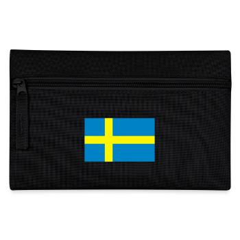 Drapeau de la Suède lumineux, Suède, Sverige, - Trousse - noir - Devant