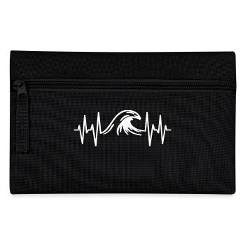 Wave Sea Heartbeat - Pencil Case - black - Front