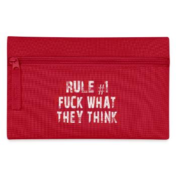 Règle 1 Merde sur ce qu’ils pensent - Trousse - rouge - Devant