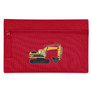Bagger, Baustelle - Federtasche - Rot - Vorne