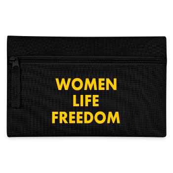 Women life freedom - Federtasche - Schwarz - Vorne