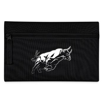 Bull Bovine Art Skizze Grafik Wildtierliebhaber - Federtasche - Schwarz - Vorne