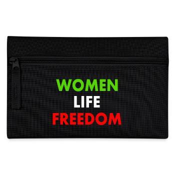 Women life freedom - Federtasche - Schwarz - Vorne